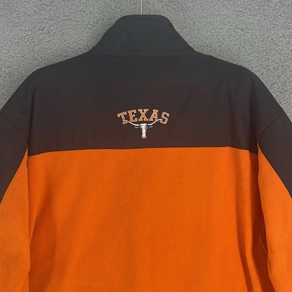 Texas Longhorns Orange & Black nylon & fleece zip up long sleeve jacket men’s XL - Picture 13 of 15